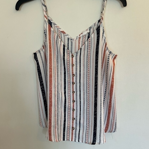 E&M Small bohemian button-down, tank top, NWOT - Picture 1 of 8
